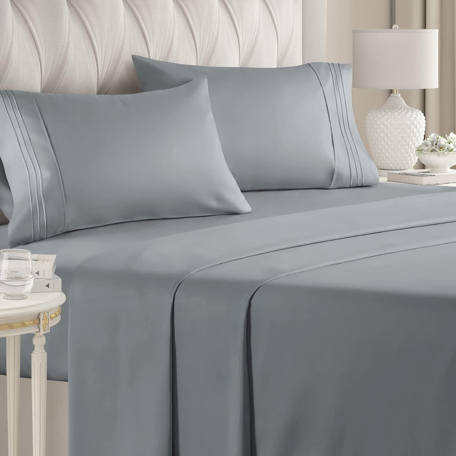 CGK Unlimited 4-Piece Bed Sheet Set Brushed Microfiber