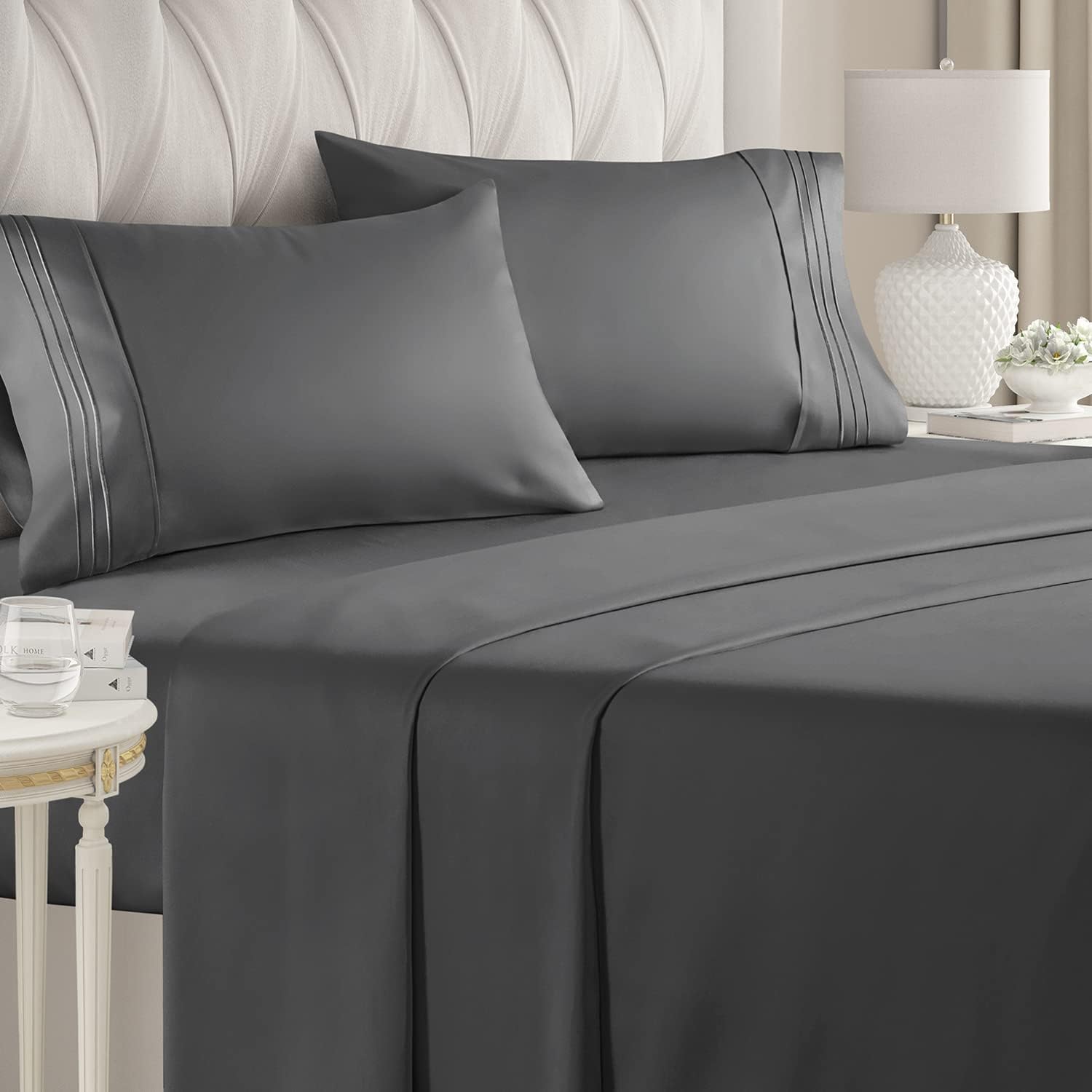 CGK Unlimited 4-Piece Bed Sheet Set Brushed Microfiber