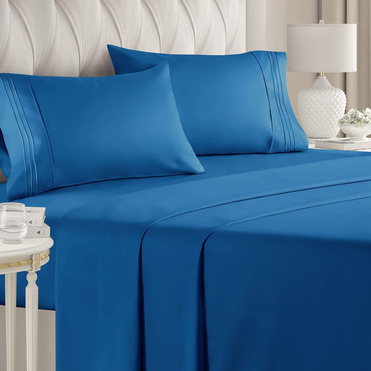 CGK Unlimited 4-Piece Bed Sheet Set Brushed Microfiber