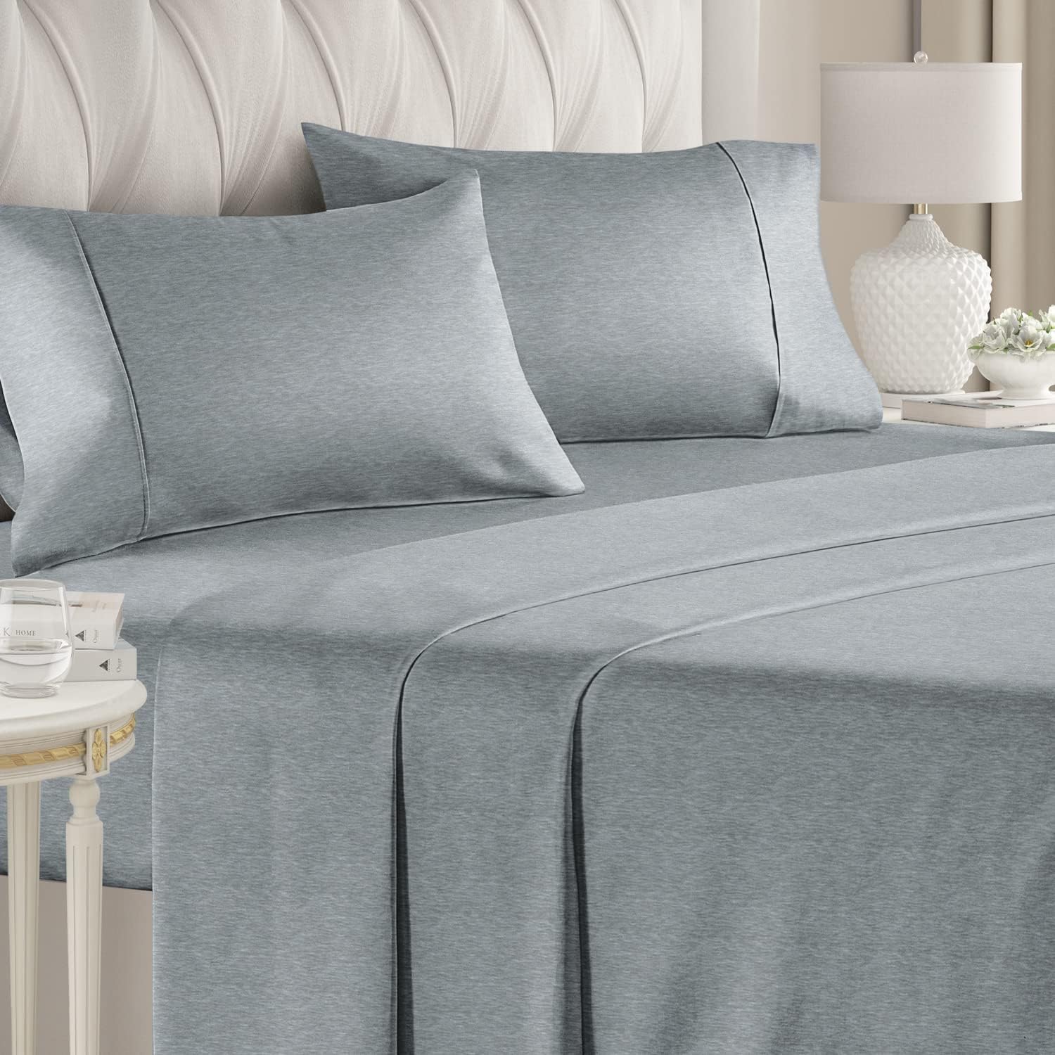 CGK Unlimited 4-Piece Bed Sheet Set Brushed Microfiber