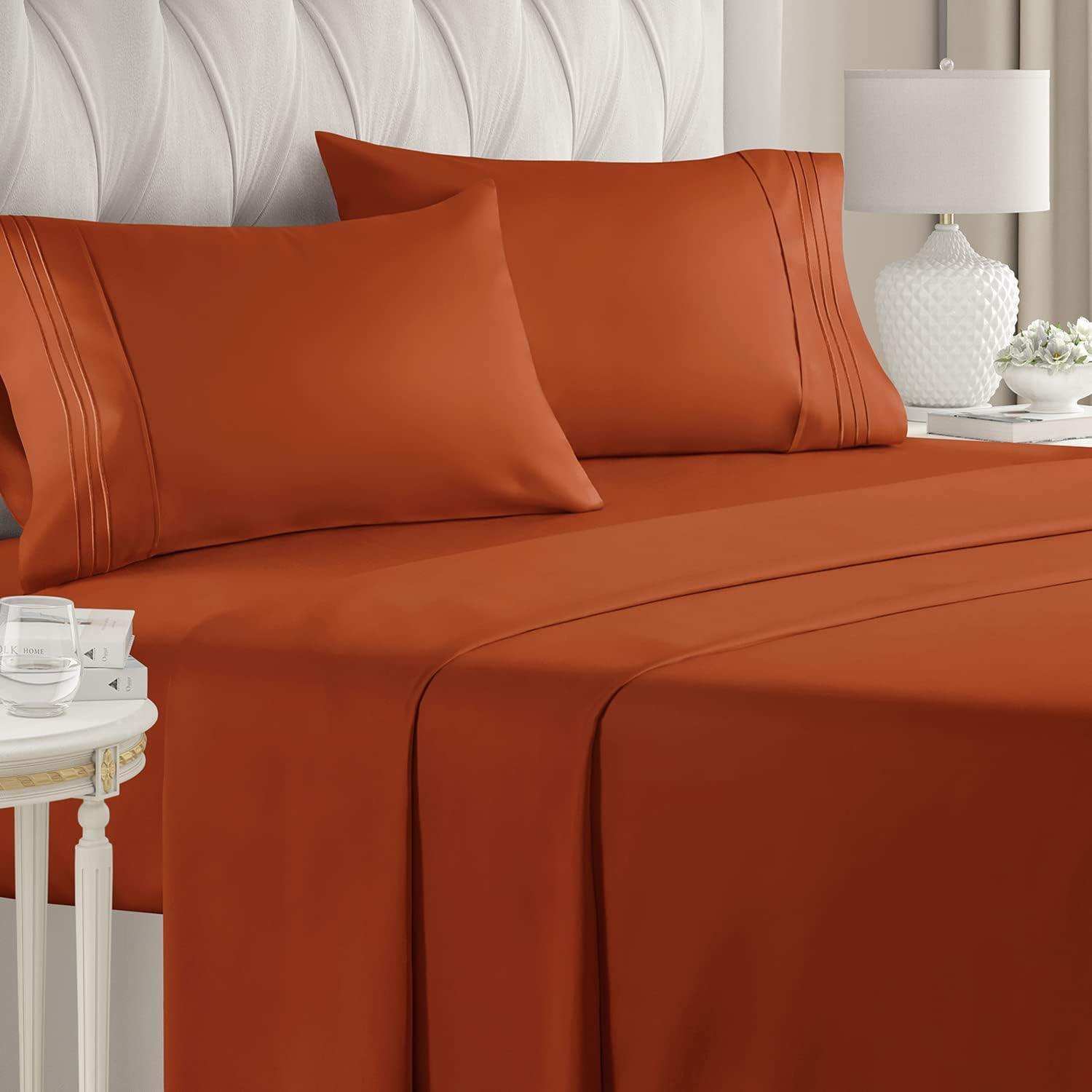 CGK Unlimited 4-Piece Bed Sheet Set Brushed Microfiber