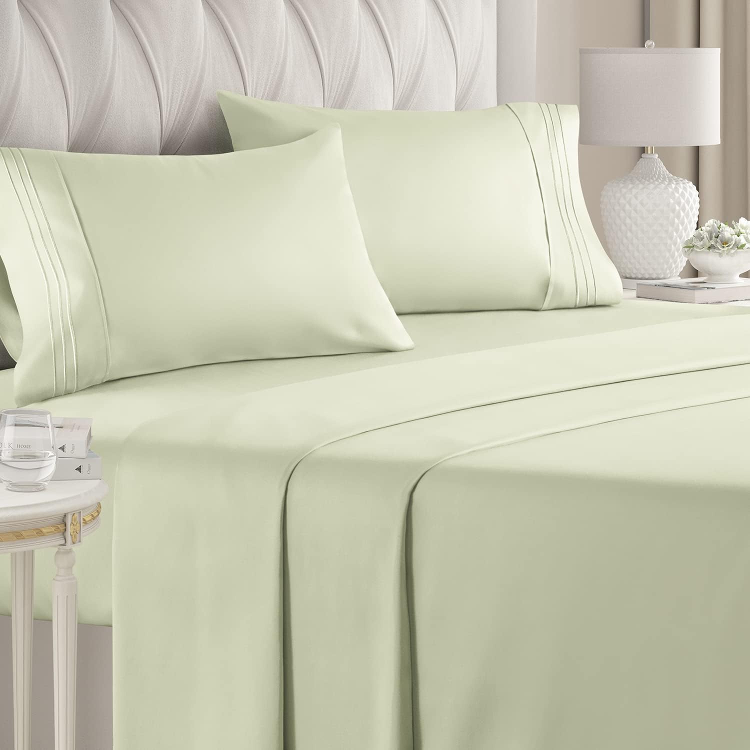 CGK Unlimited 4-Piece Bed Sheet Set Brushed Microfiber