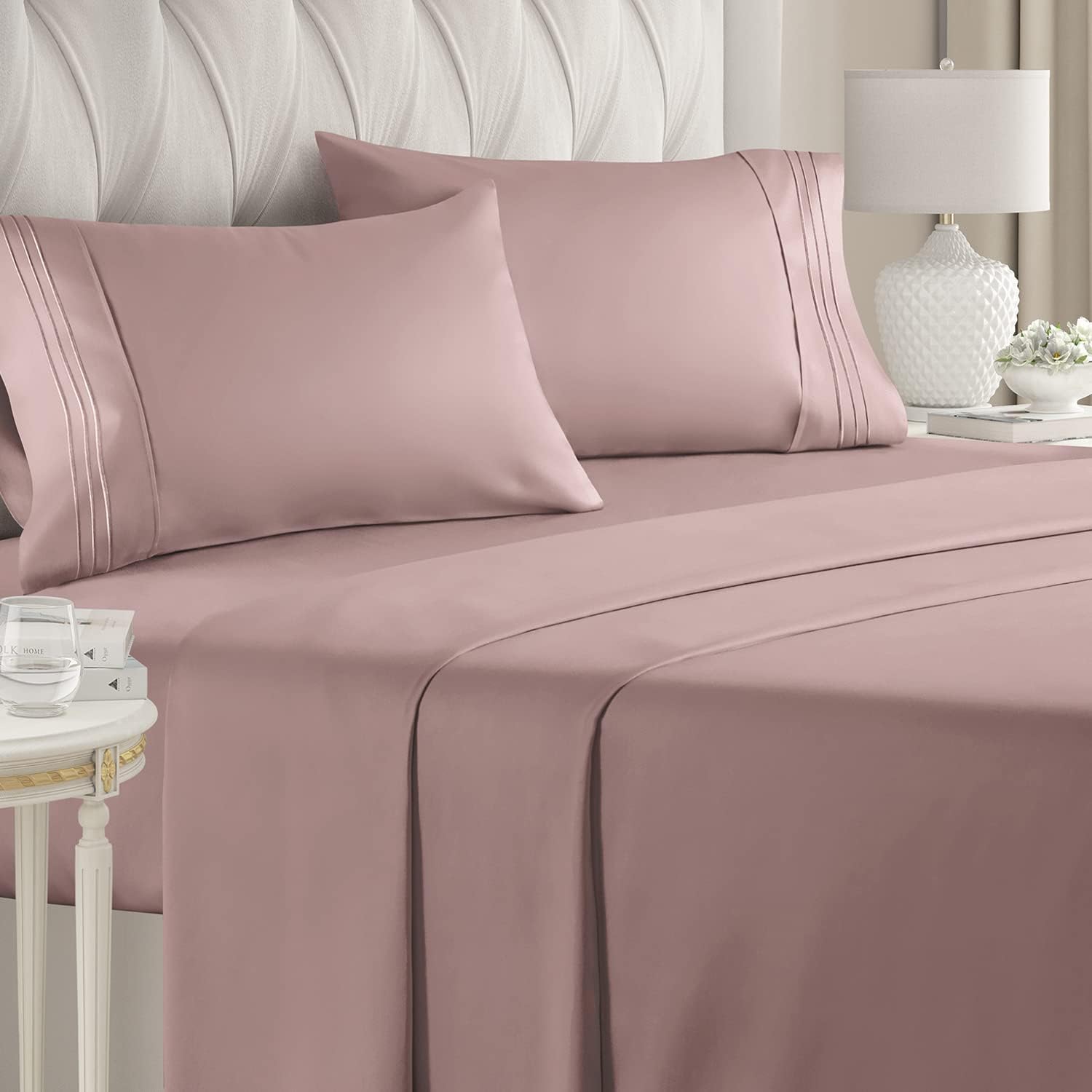 CGK Unlimited 4-Piece Bed Sheet Set Brushed Microfiber