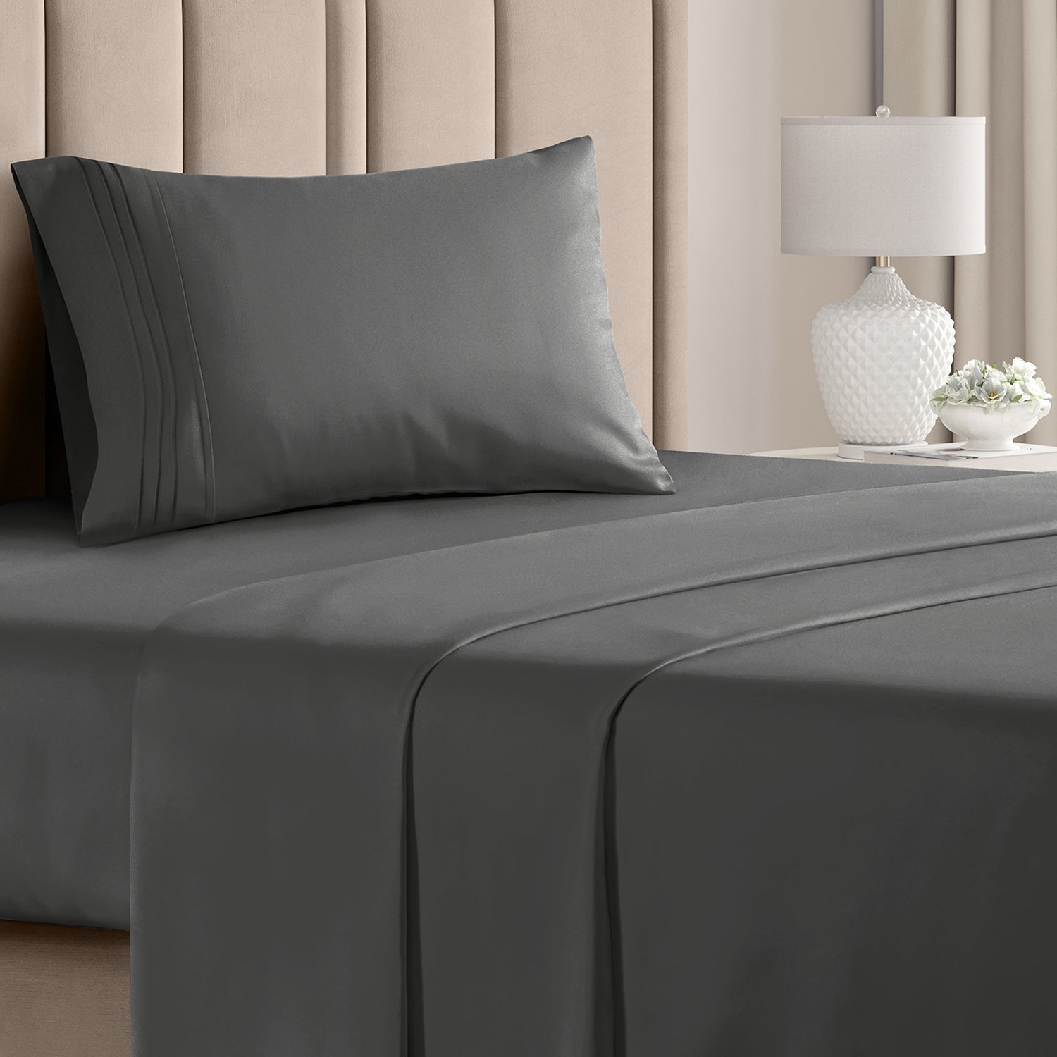 CGK Unlimited 4-Piece Bed Sheet Set Brushed Microfiber