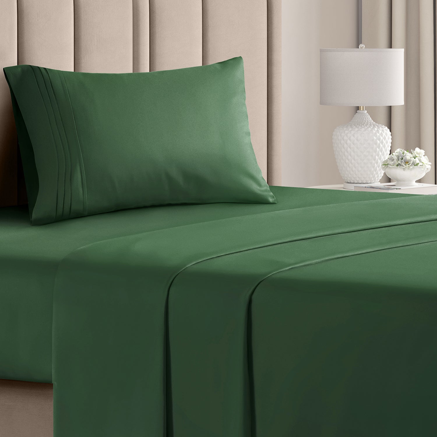 CGK Unlimited 4-Piece Bed Sheet Set Brushed Microfiber