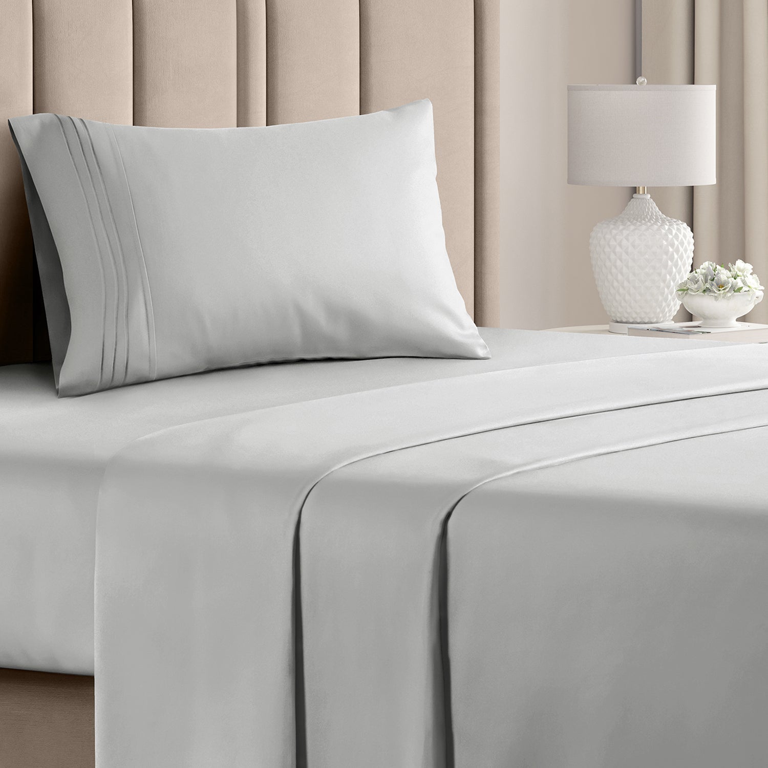 CGK Unlimited 4-Piece Bed Sheet Set Brushed Microfiber