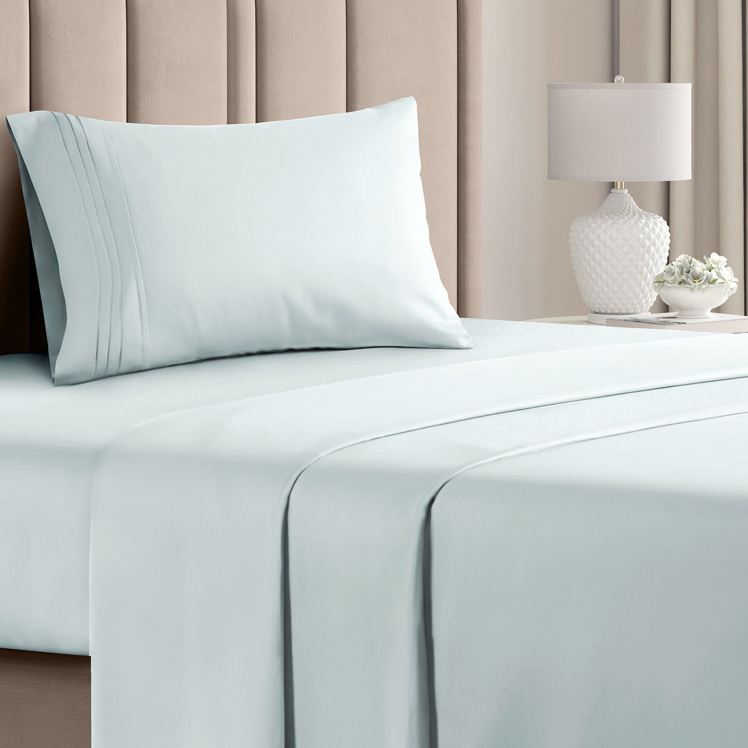 CGK Unlimited 4-Piece Bed Sheet Set Brushed Microfiber