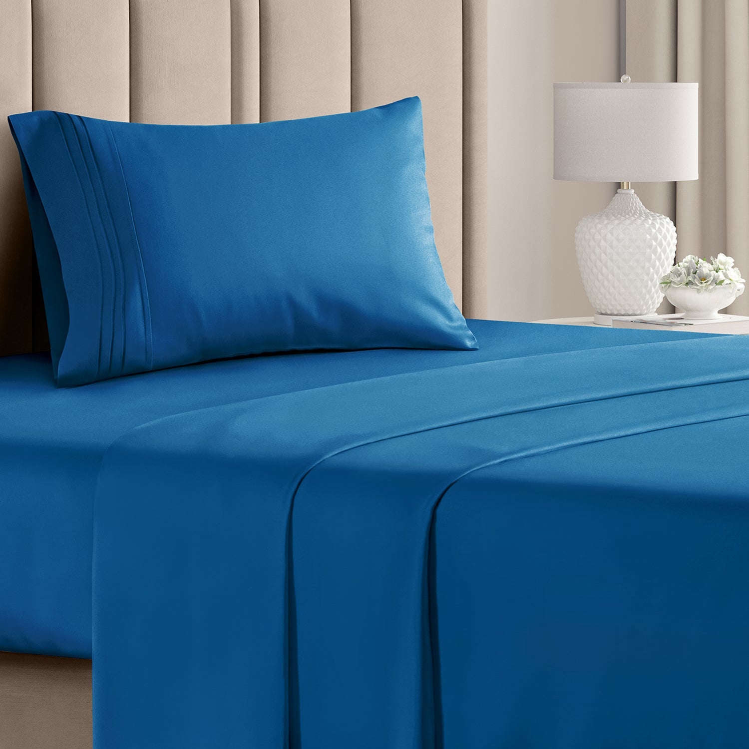 CGK Unlimited 4-Piece Bed Sheet Set Brushed Microfiber