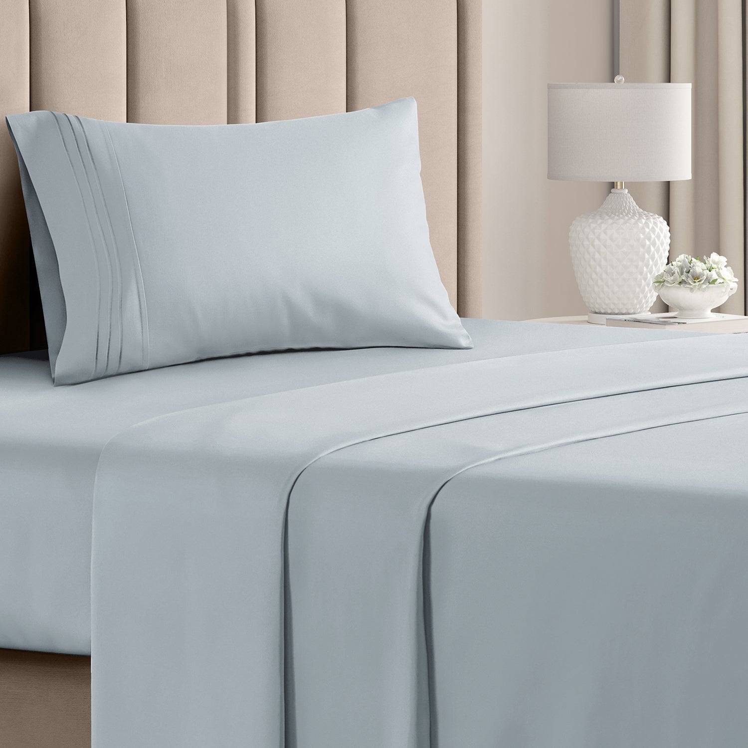 CGK Unlimited 4-Piece Bed Sheet Set Brushed Microfiber