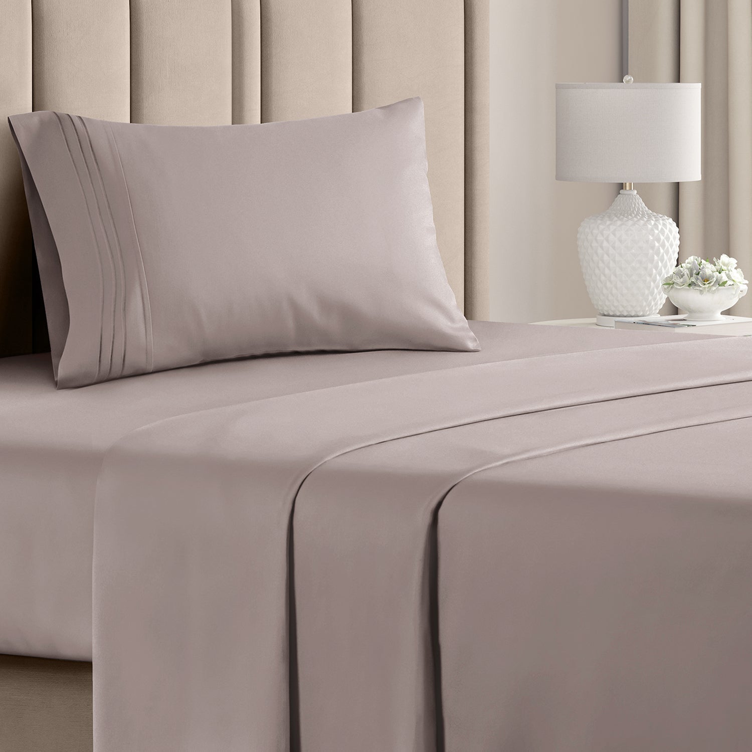 CGK Unlimited 4-Piece Bed Sheet Set Brushed Microfiber