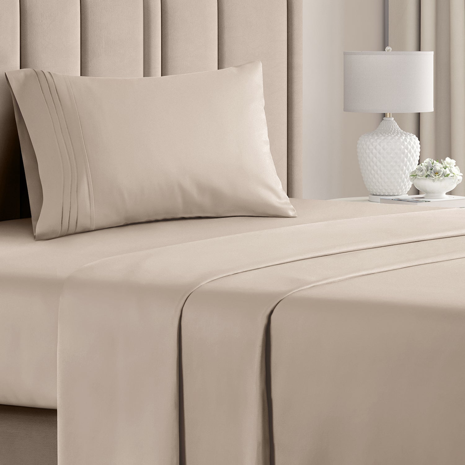 CGK Unlimited 4-Piece Bed Sheet Set Brushed Microfiber