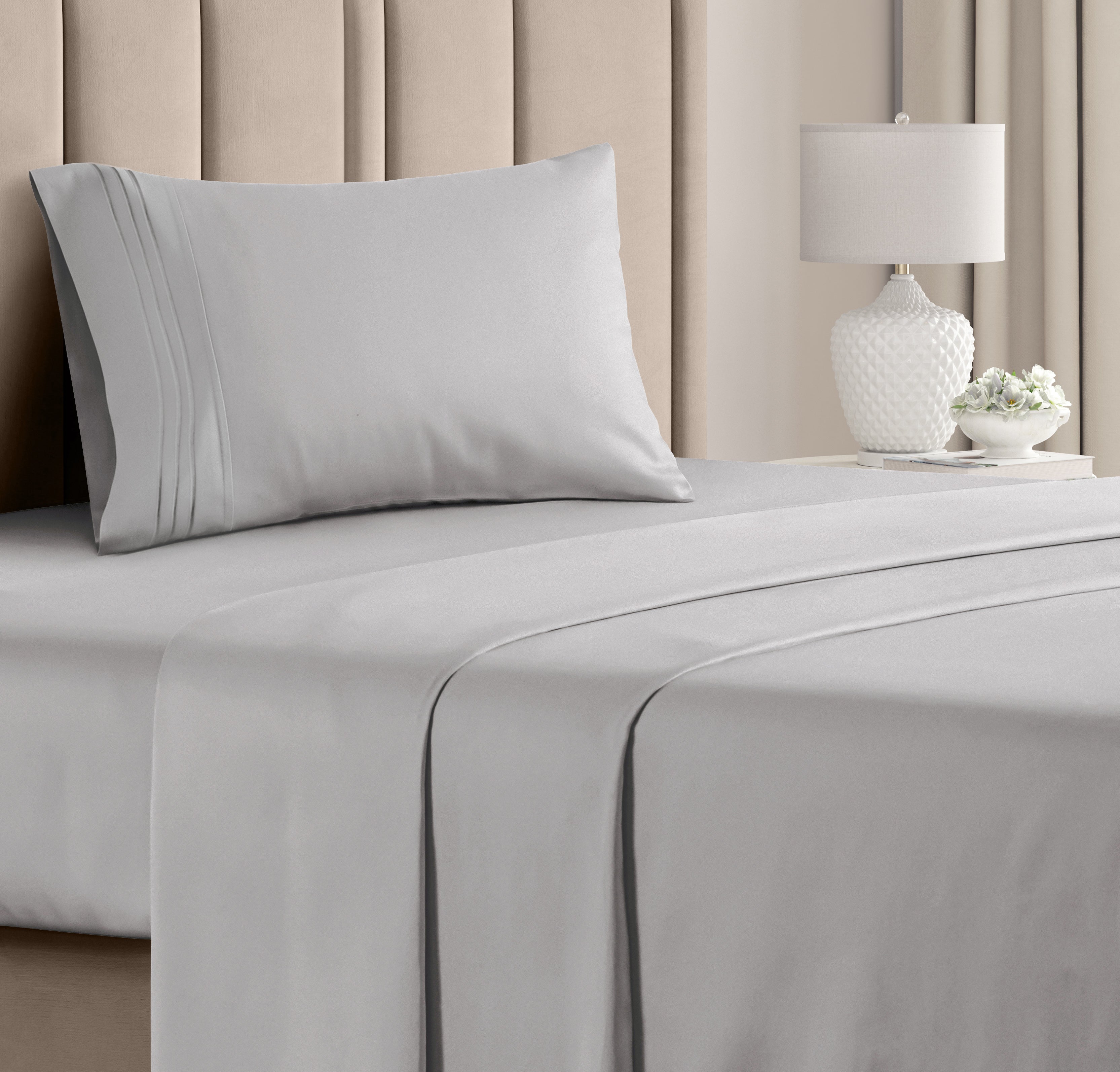 CGK Unlimited 4-Piece Bed Sheet Set Brushed Microfiber