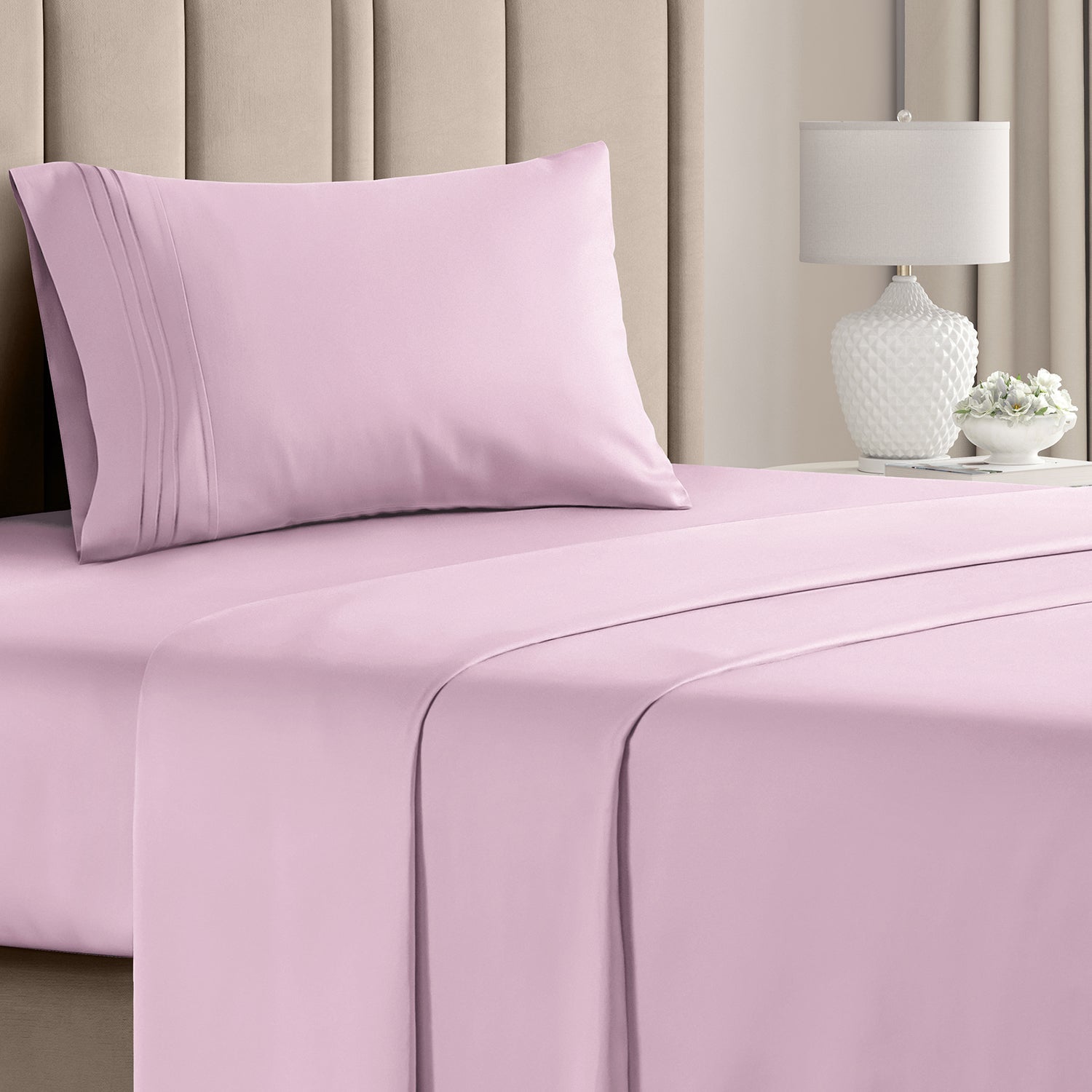 CGK Unlimited 4-Piece Bed Sheet Set Brushed Microfiber