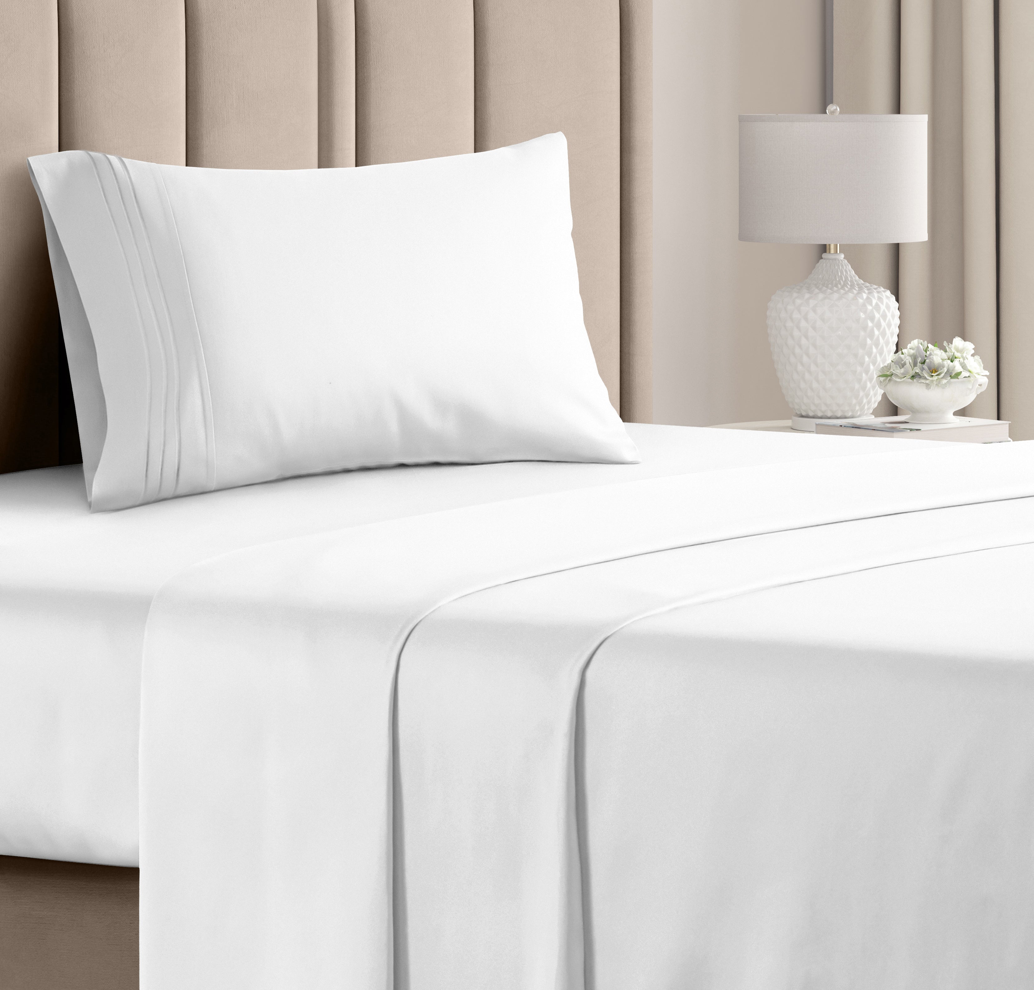 CGK Unlimited 4-Piece Bed Sheet Set Brushed Microfiber