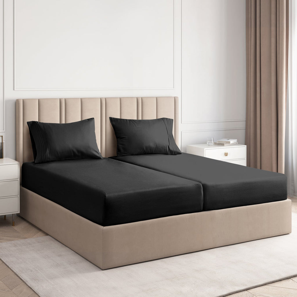 CGK Unlimited 4-Piece Bed Sheet Set Brushed Microfiber