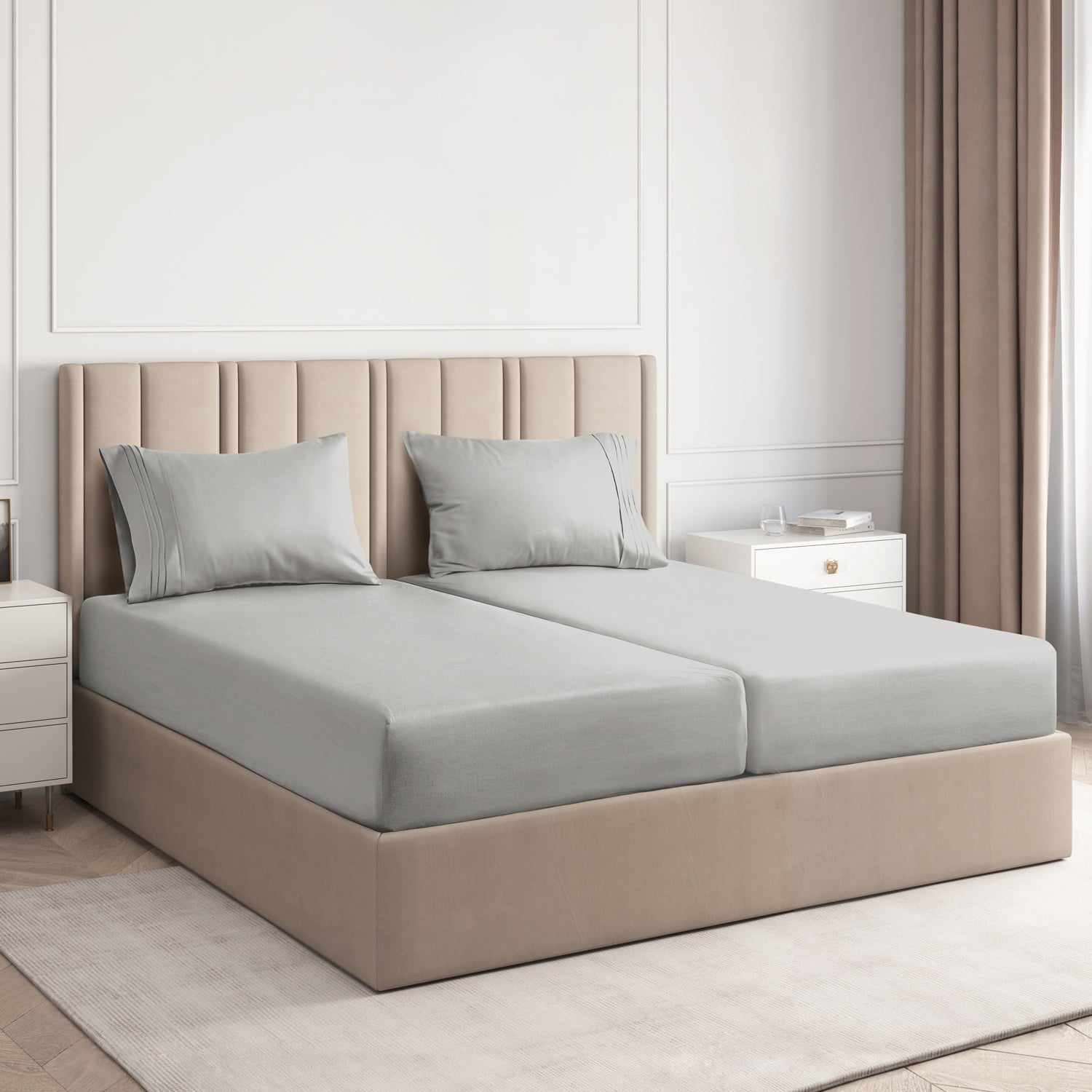 CGK Unlimited 4-Piece Bed Sheet Set Brushed Microfiber