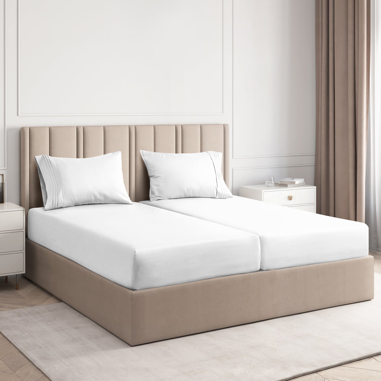 CGK Unlimited 4-Piece Bed Sheet Set Brushed Microfiber