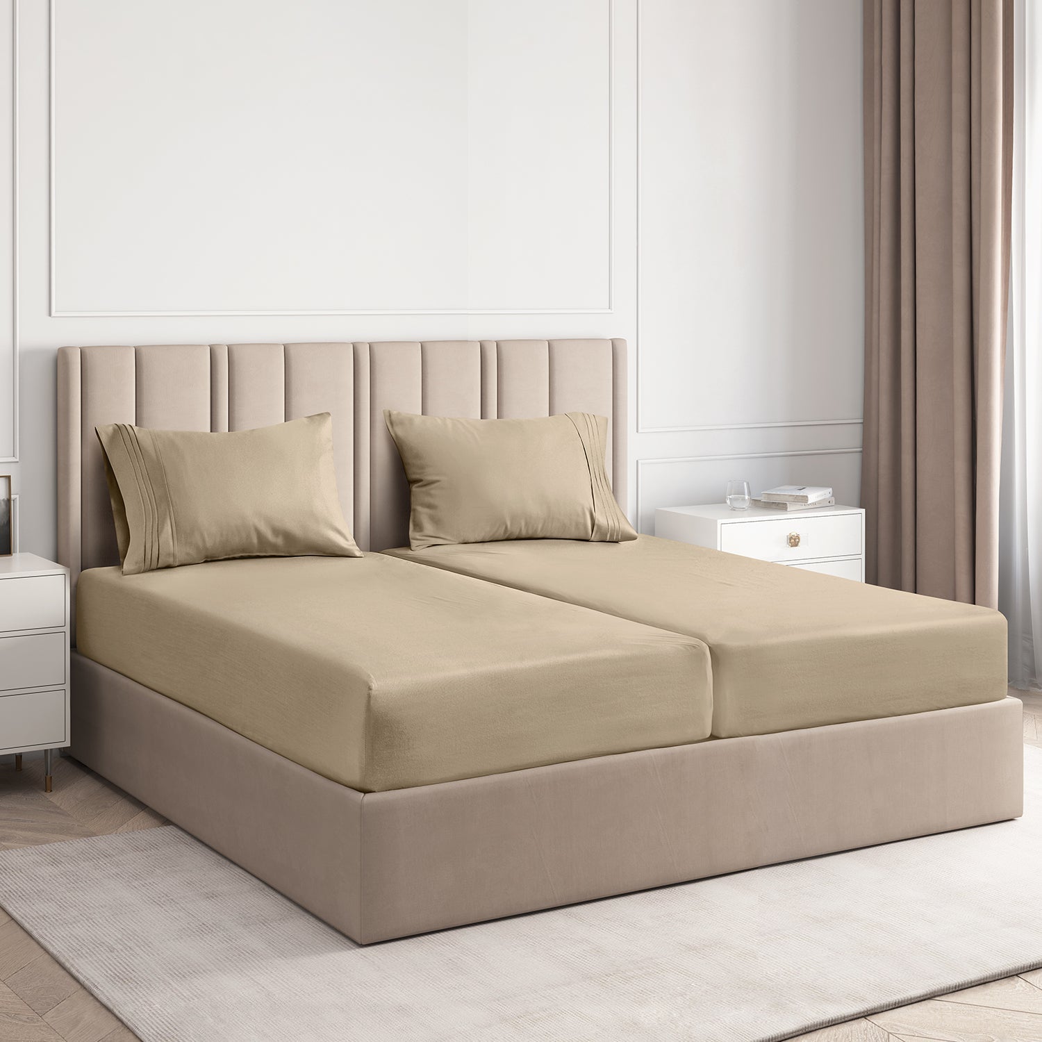 CGK Unlimited 4-Piece Bed Sheet Set Brushed Microfiber