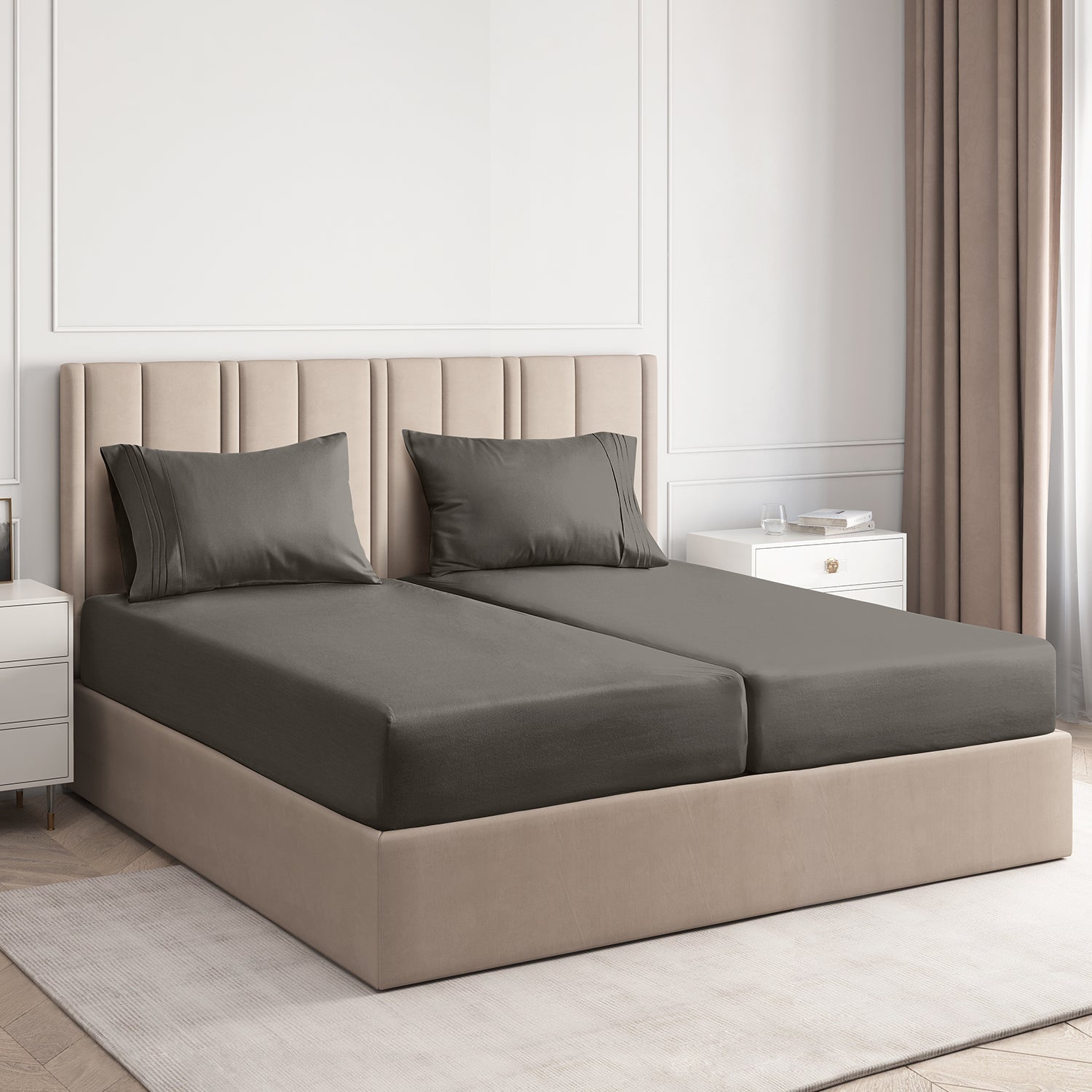 CGK Unlimited 4-Piece Bed Sheet Set Brushed Microfiber