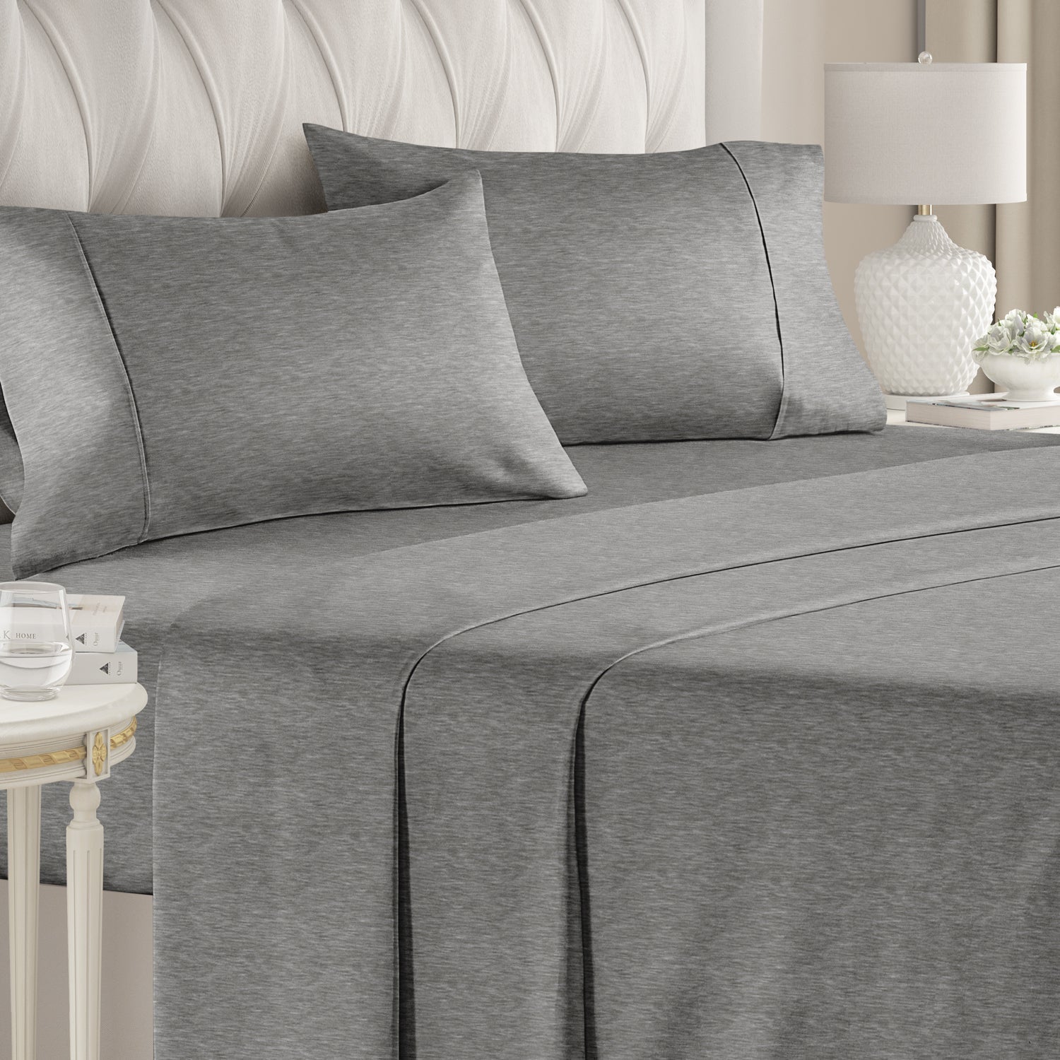 CGK Unlimited 4-Piece Bed Sheet Set Brushed Microfiber