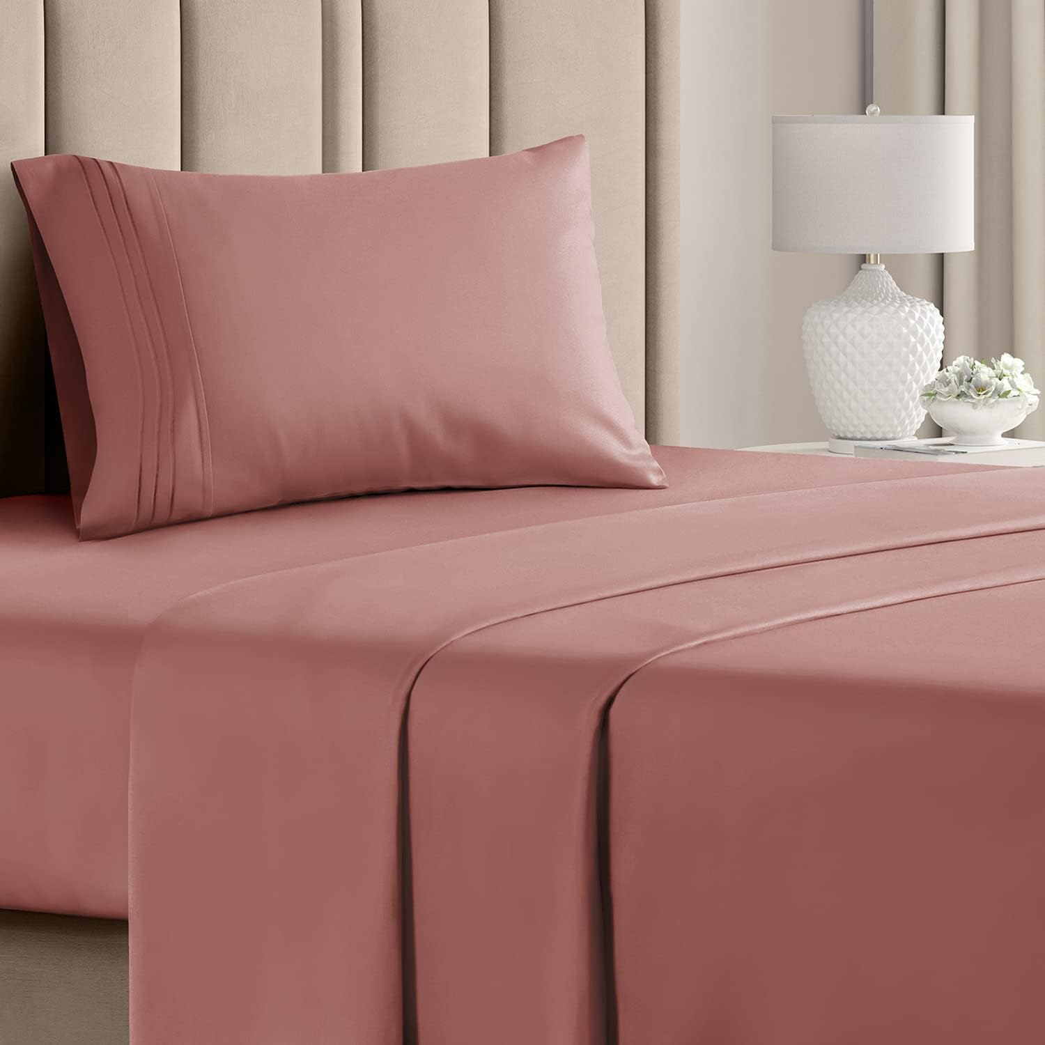 CGK Unlimited 4-Piece Bed Sheet Set Brushed Microfiber