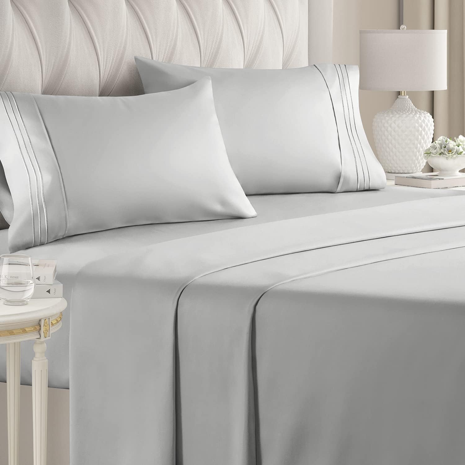 CGK Unlimited 4-Piece Bed Sheet Set Brushed Microfiber