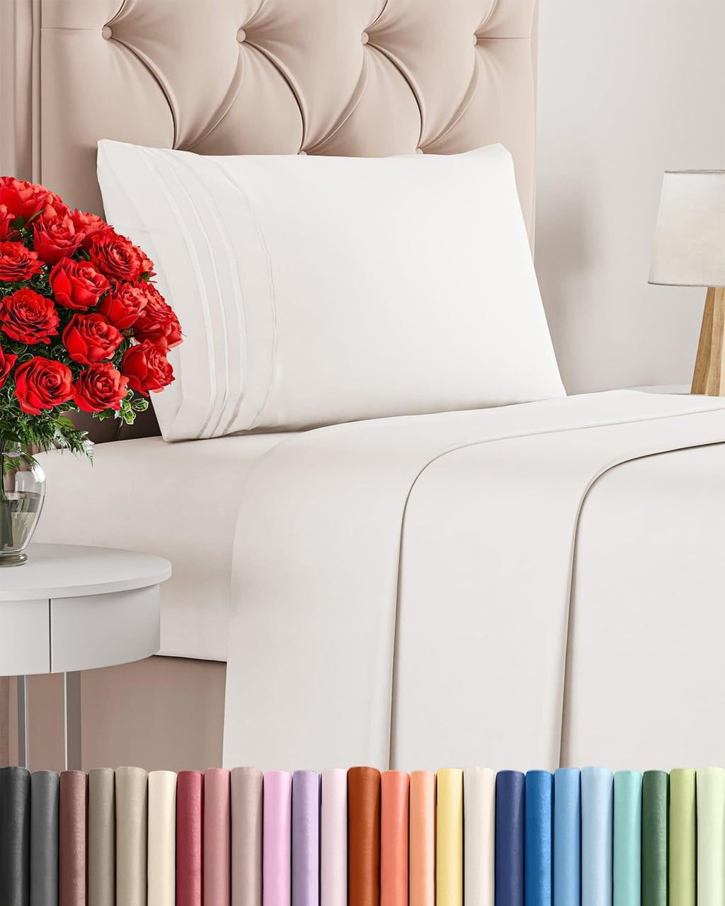 CGK Unlimited 4-Piece Bed Sheet Set Brushed Microfiber