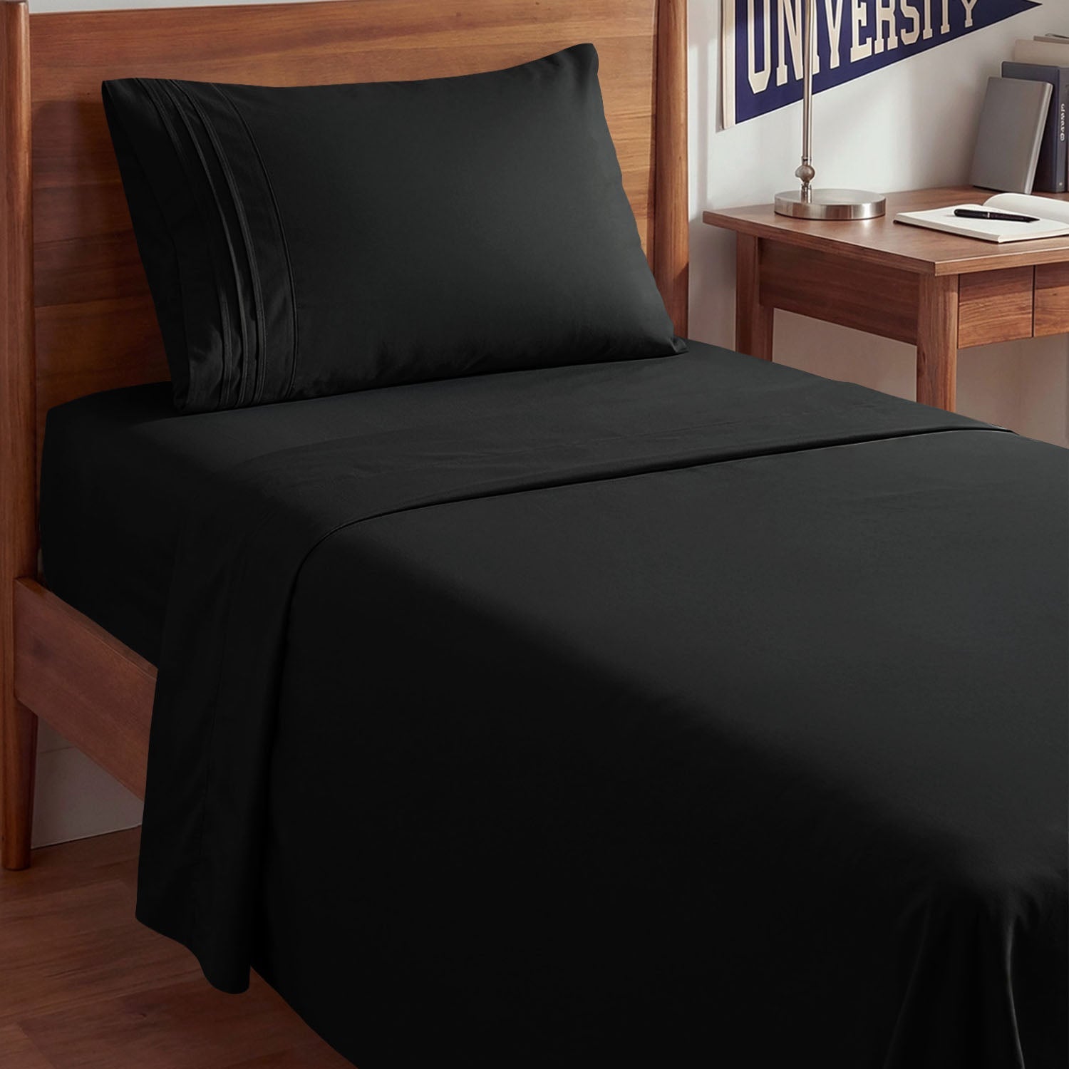 CGK Unlimited 4-Piece Bed Sheet Set Brushed Microfiber