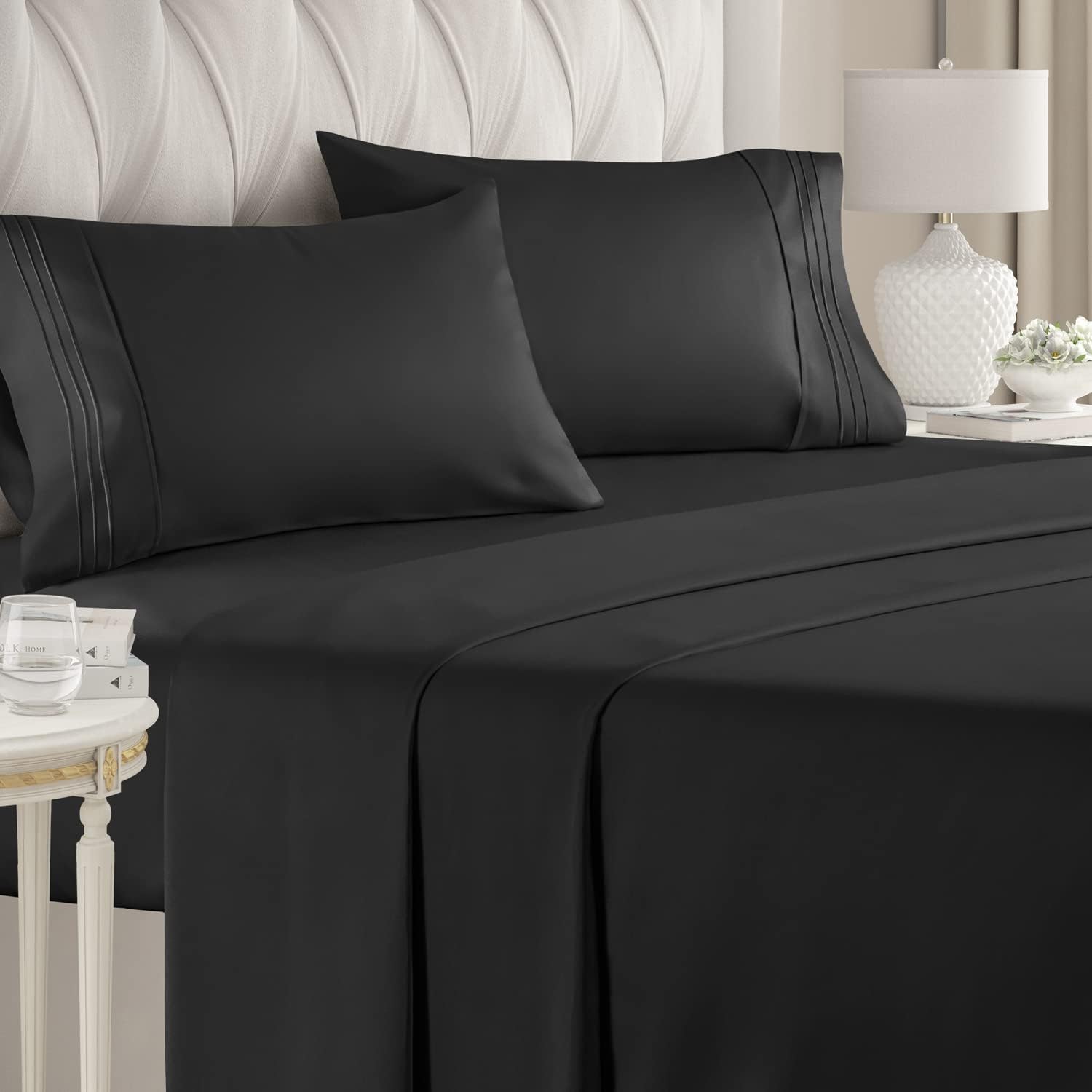 CGK Unlimited 4-Piece Bed Sheet Set Brushed Microfiber