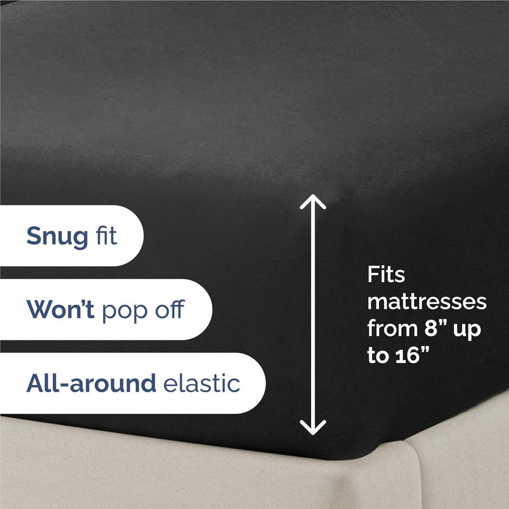 CGK Unlimited 4-Piece Bed Sheet Set Brushed Microfiber