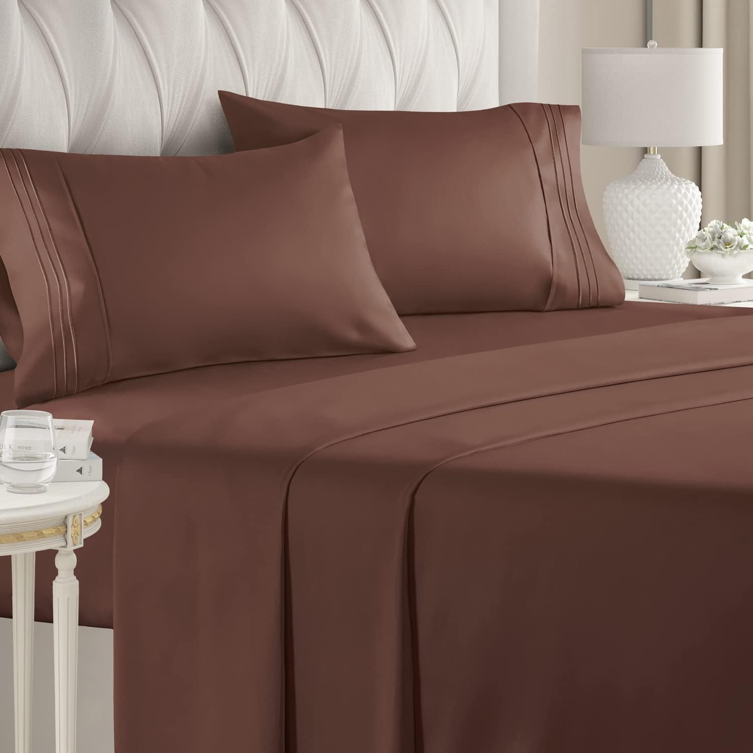 CGK Unlimited 4-Piece Bed Sheet Set Brushed Microfiber