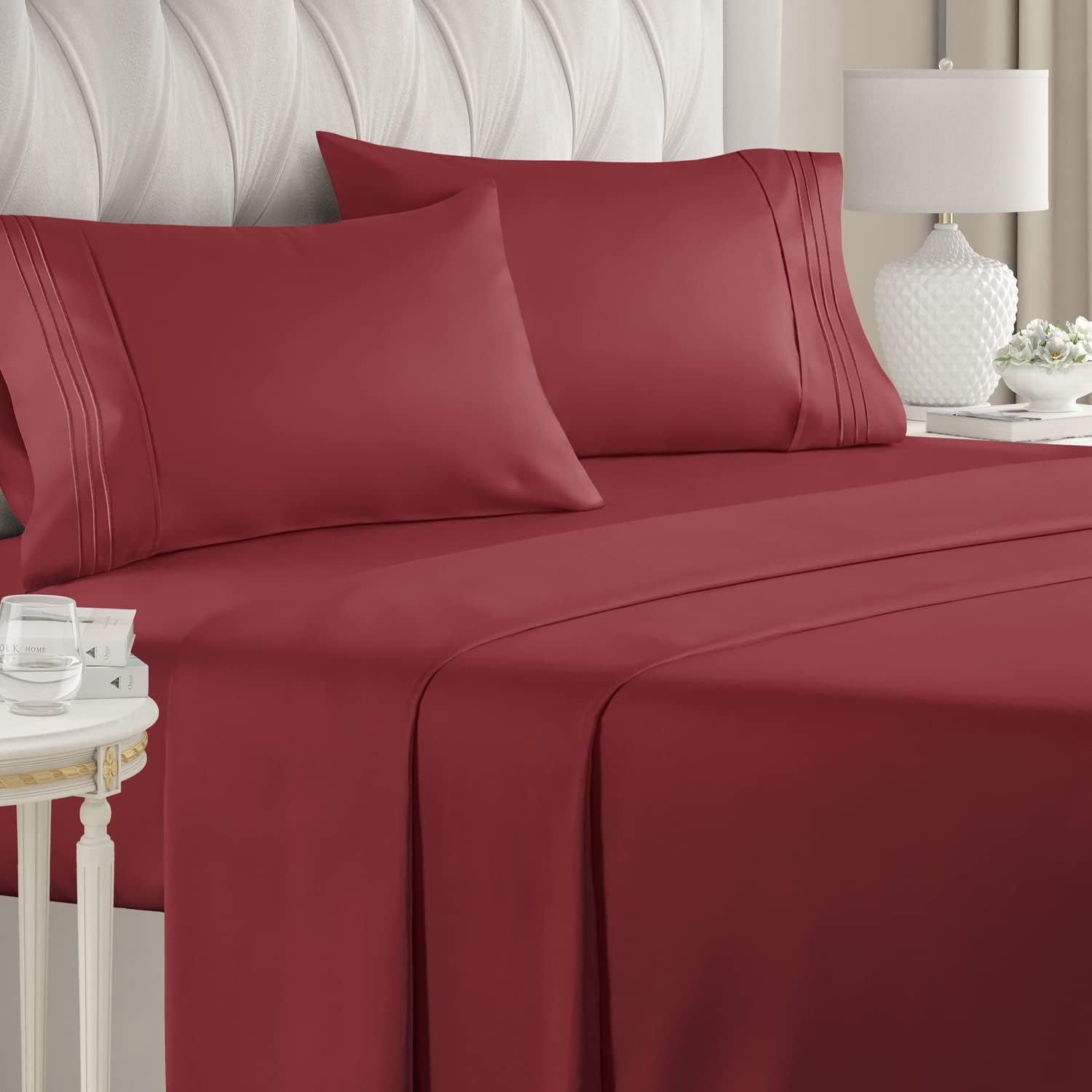 CGK Unlimited 4-Piece Bed Sheet Set Brushed Microfiber