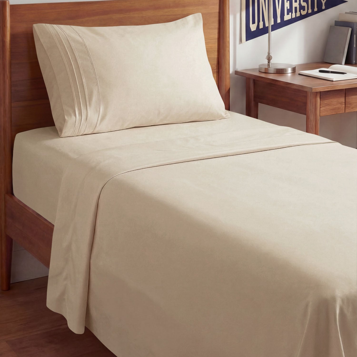 CGK Unlimited 4-Piece Bed Sheet Set Brushed Microfiber