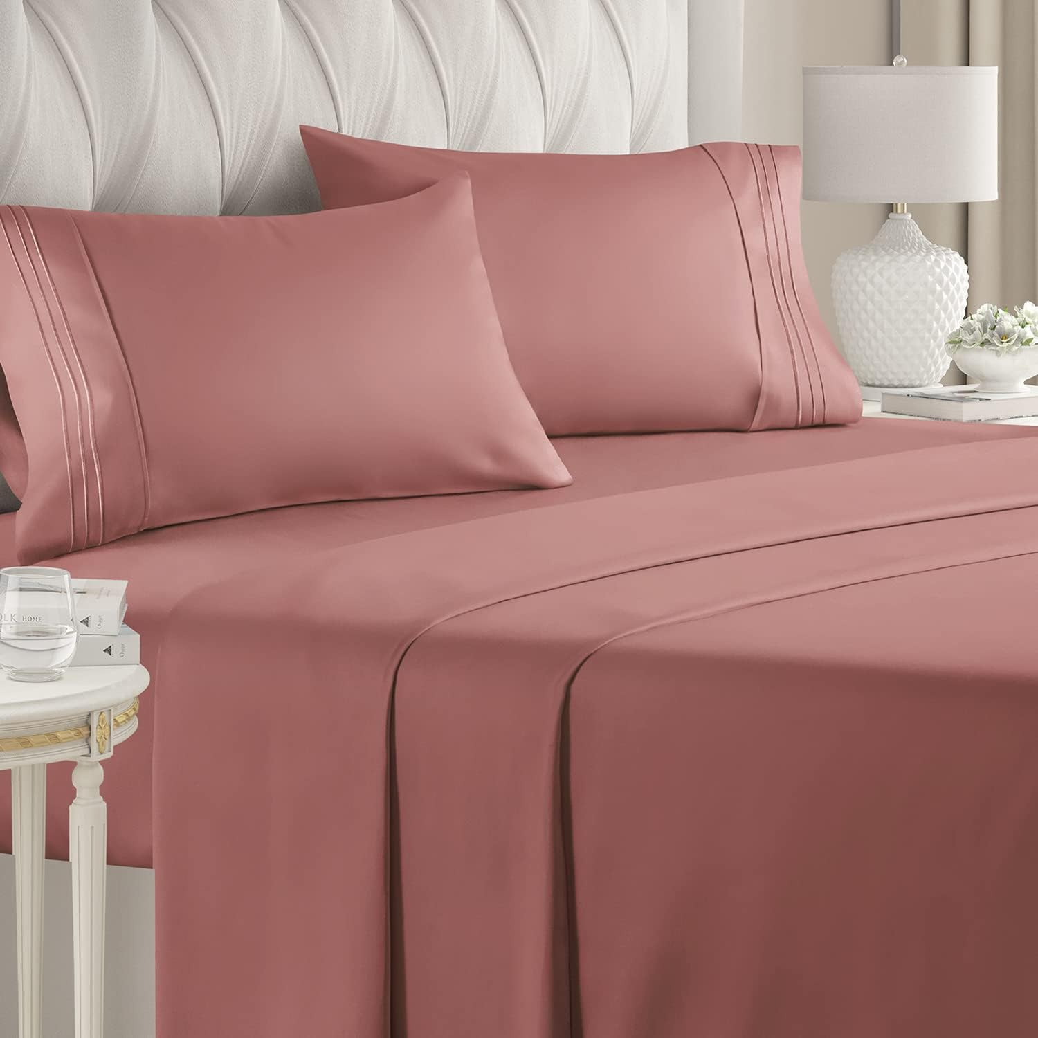 CGK Unlimited 4-Piece Bed Sheet Set Brushed Microfiber