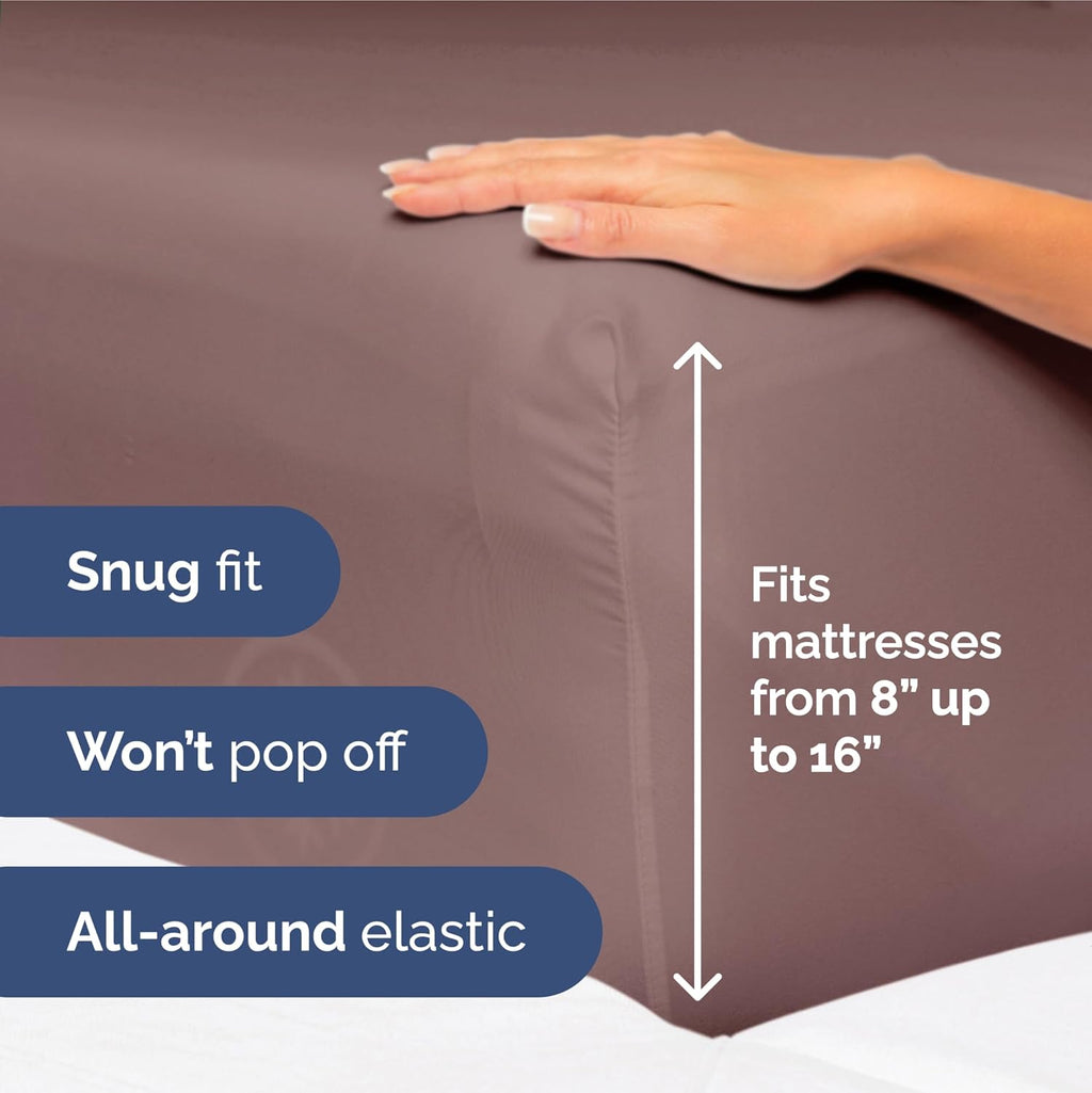 CGK Unlimited 4-Piece Bed Sheet Set Brushed Microfiber