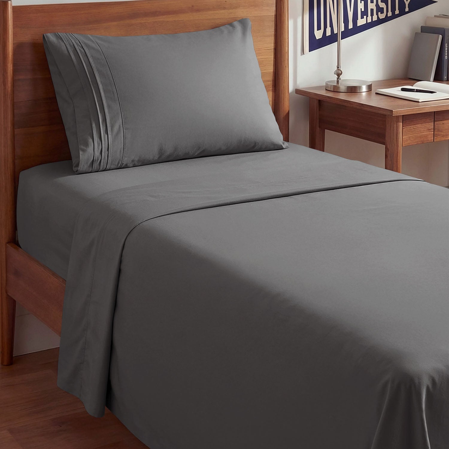 CGK Unlimited 4-Piece Bed Sheet Set Brushed Microfiber
