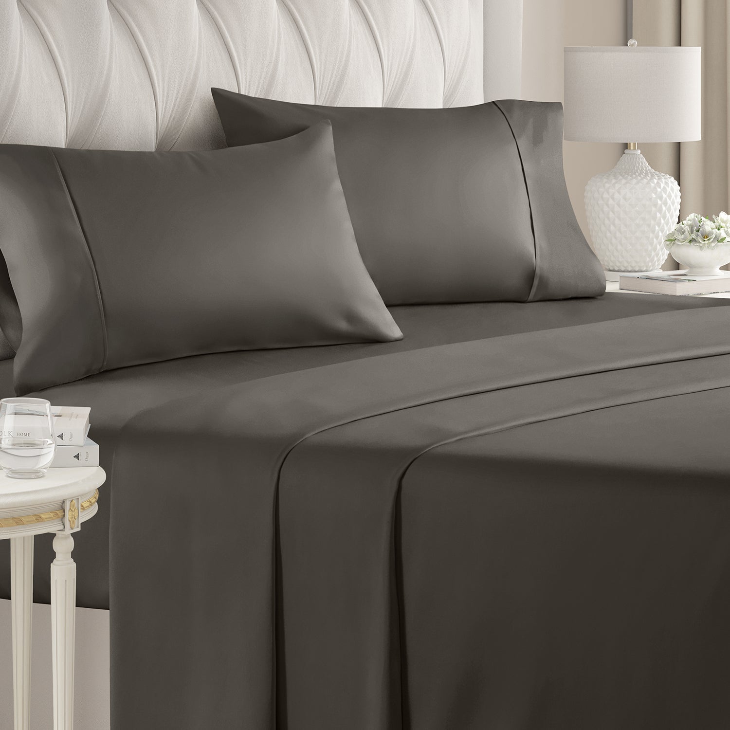 CGK Unlimited 4-Piece Bed Sheet Set Brushed Microfiber