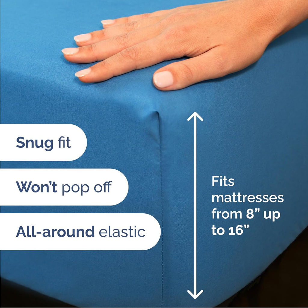 CGK Unlimited 4-Piece Bed Sheet Set Brushed Microfiber