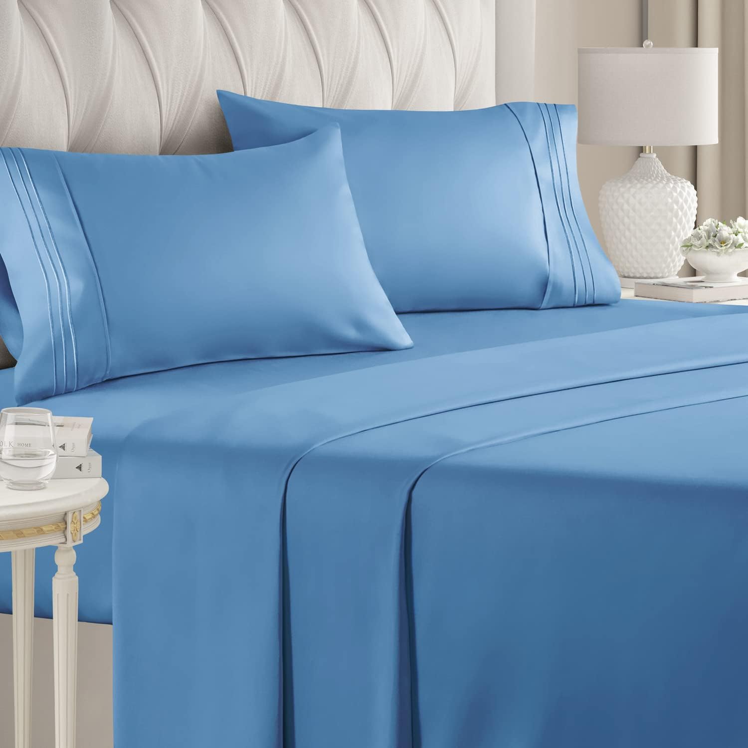 CGK Unlimited 4-Piece Bed Sheet Set Brushed Microfiber