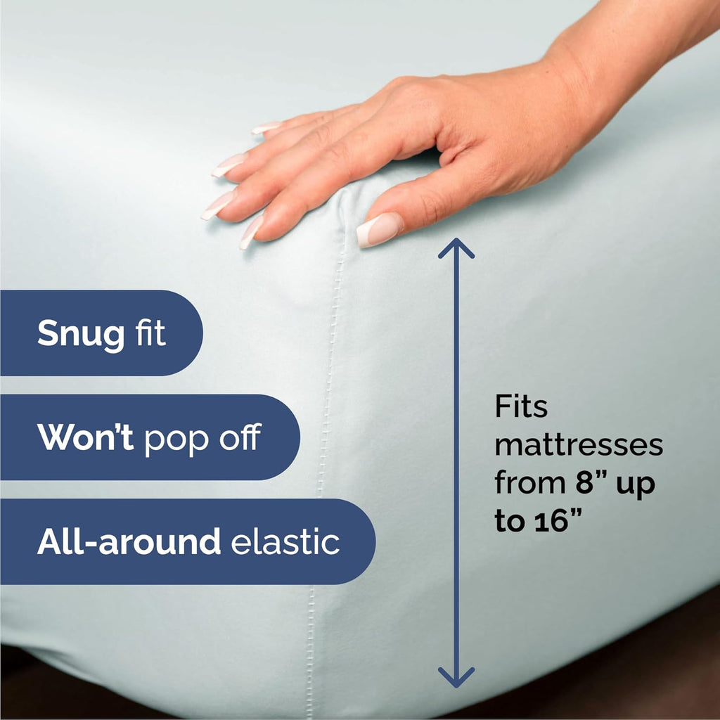 CGK Unlimited 4-Piece Bed Sheet Set Brushed Microfiber