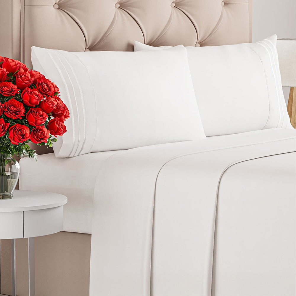 CGK Unlimited 4-Piece Bed Sheet Set Brushed Microfiber