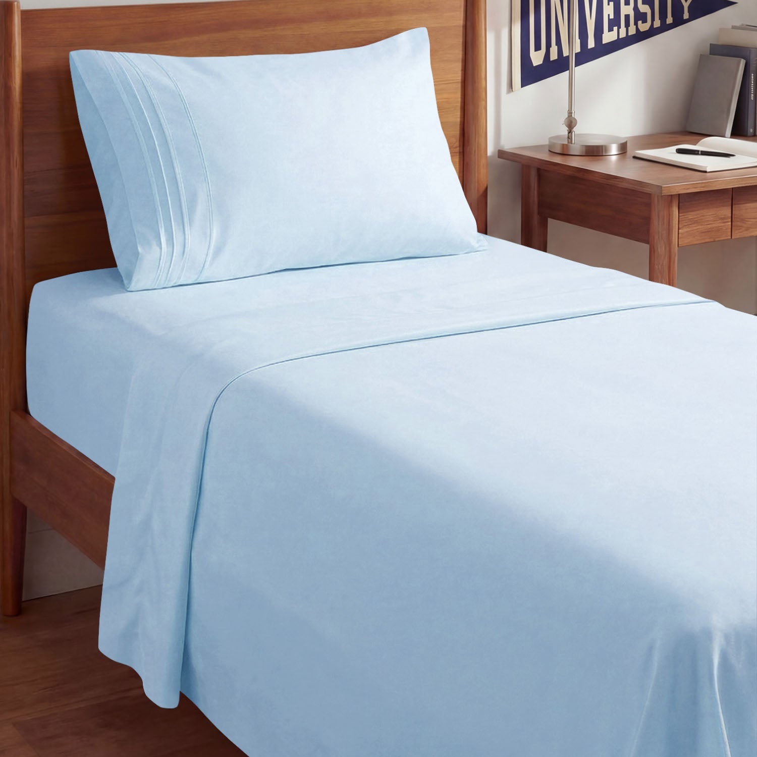 CGK Unlimited 4-Piece Bed Sheet Set Brushed Microfiber