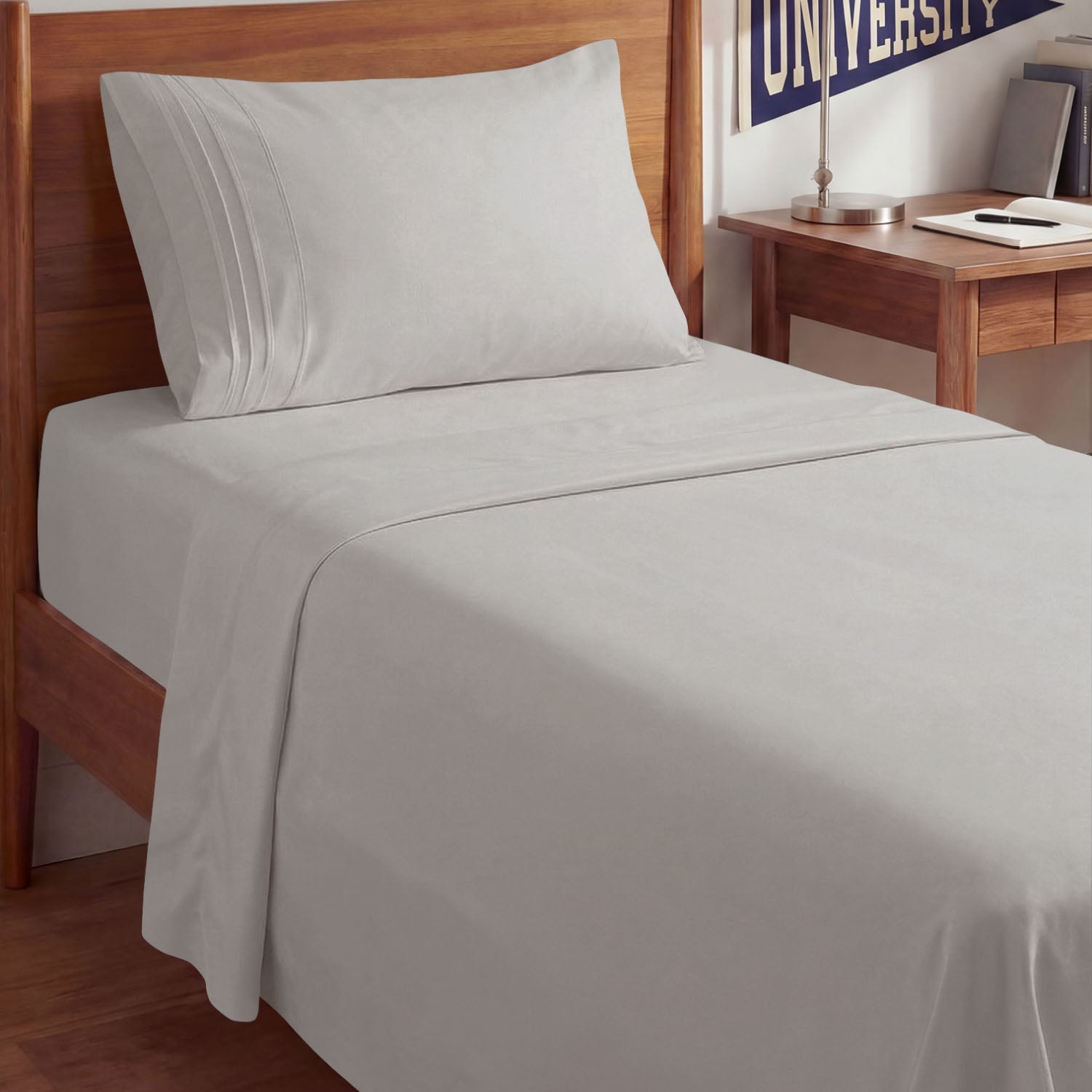 CGK Unlimited 4-Piece Bed Sheet Set Brushed Microfiber