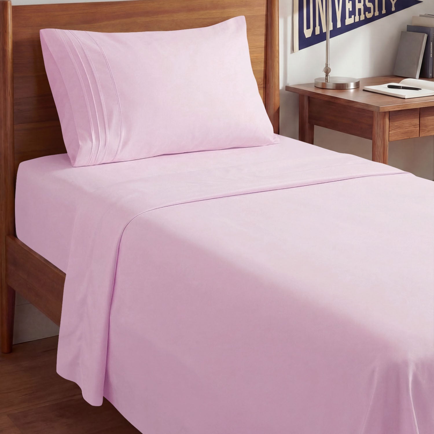 CGK Unlimited 4-Piece Bed Sheet Set Brushed Microfiber