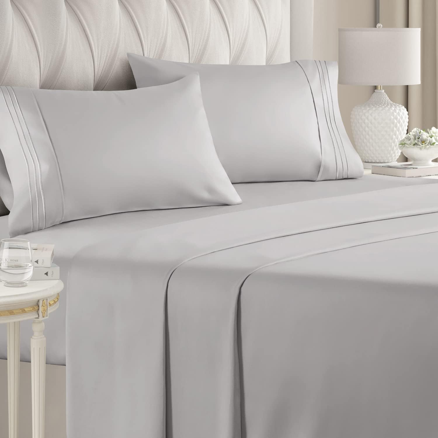 CGK Unlimited 4-Piece Bed Sheet Set Brushed Microfiber