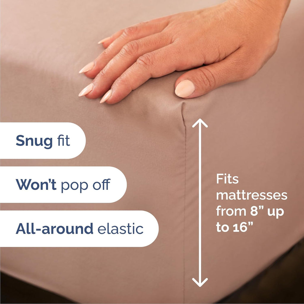 CGK Unlimited 4-Piece Bed Sheet Set Brushed Microfiber