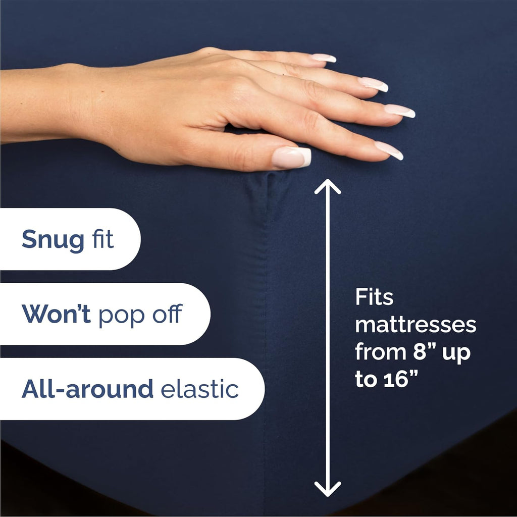 CGK Unlimited 4-Piece Bed Sheet Set Brushed Microfiber