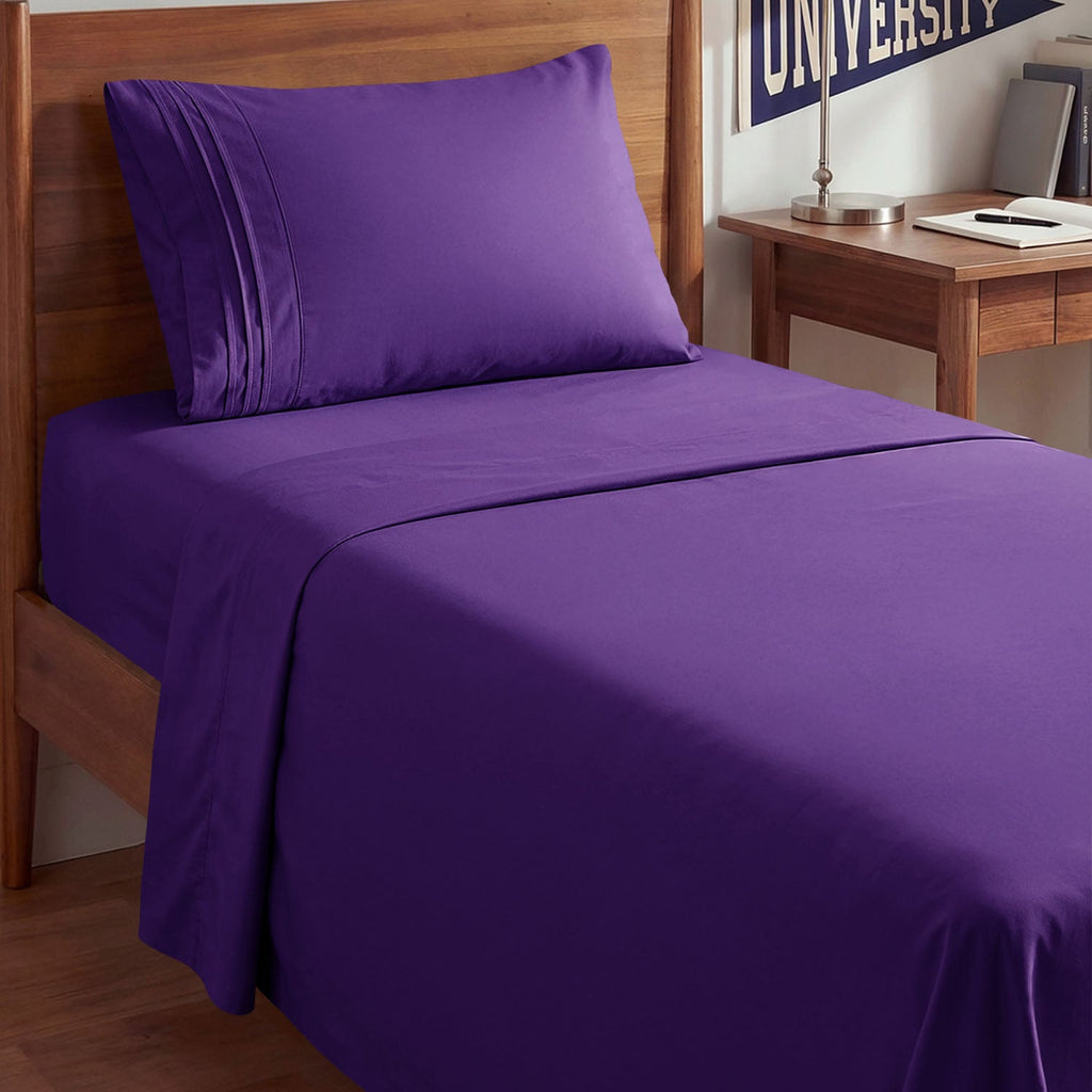 CGK Unlimited 4-Piece Bed Sheet Set Brushed Microfiber