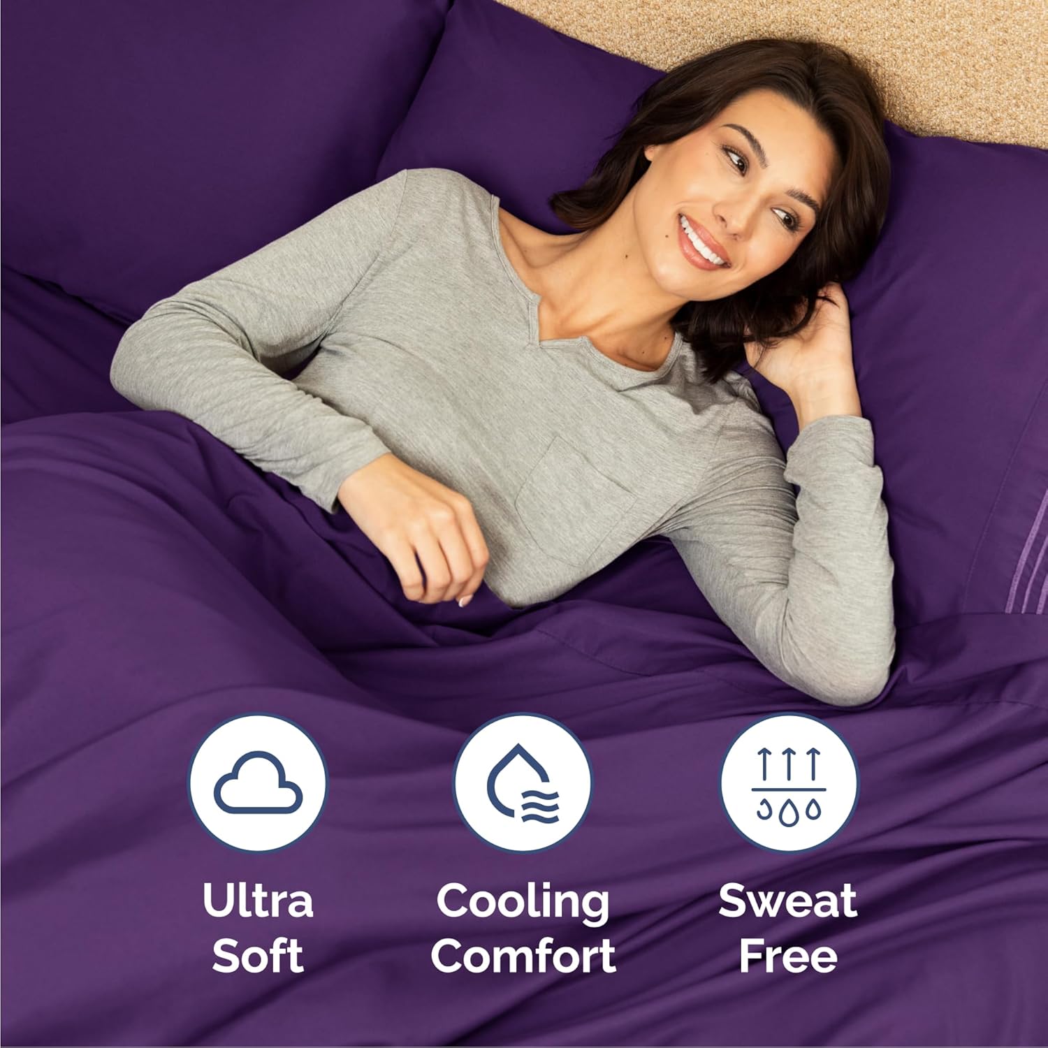 CGK Unlimited 4-Piece Bed Sheet Set Brushed Microfiber