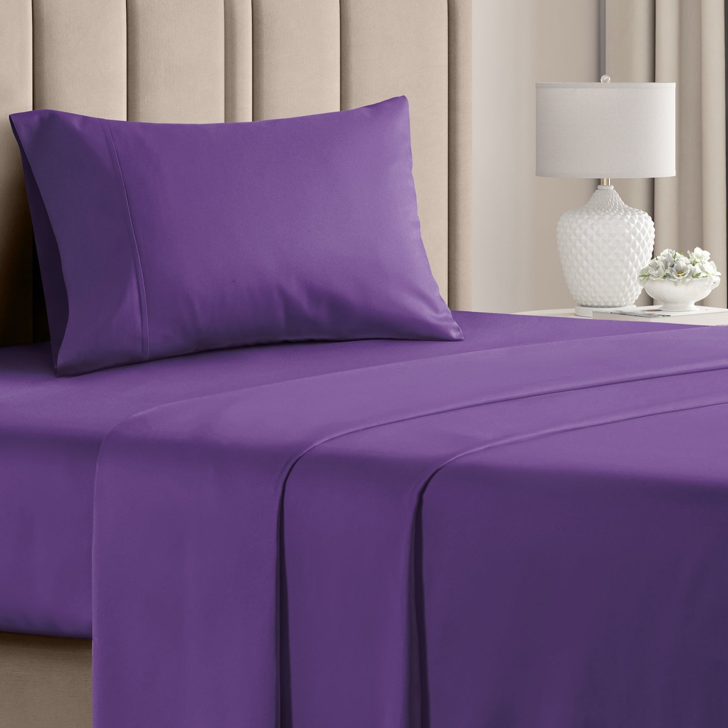 CGK Unlimited 4-Piece Bed Sheet Set Brushed Microfiber